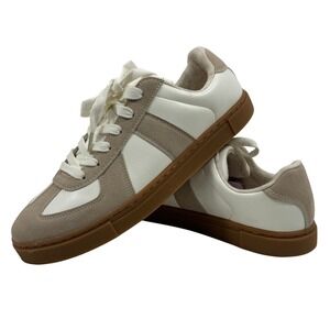 Cushionaire Men's Sneakers White Beige Gum Sole Cushioned Comfort Size 10